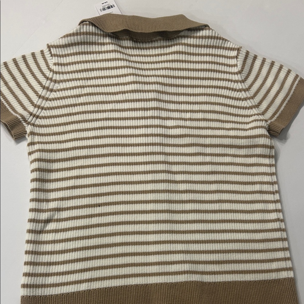 Carter's Brown and White Striped Button Down Shirt - Picture 3 of 3